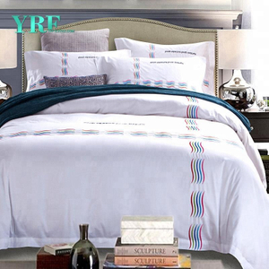 Top Luxury Las Vegas Hotels Bed Linen Sale Cotton White Twin Size Embroidered