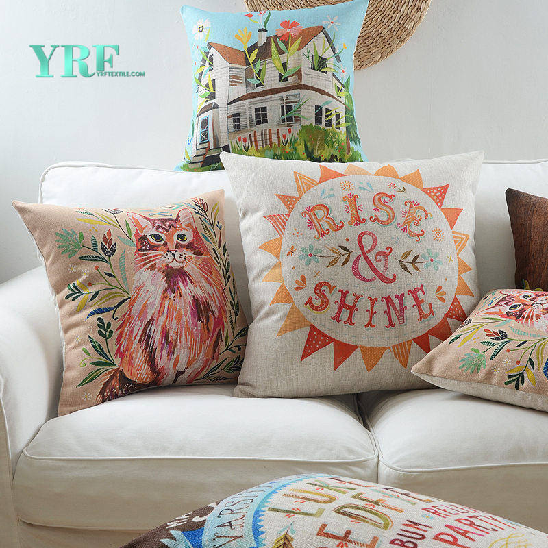 Hotel Products China Factory Wholesale Square Printed Pillow Custom Cushion