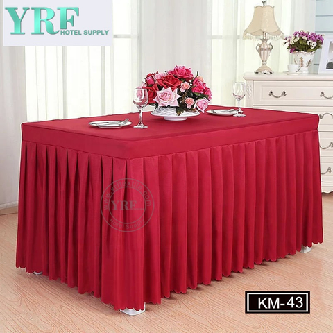YRF Platz Polyester-Gewebe Dekorative Geraffte Tabelle Röcke