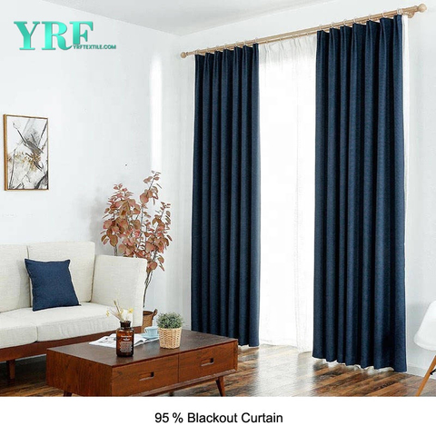 University Solid Color Black Out Flame Retardant Bedroom Curtains