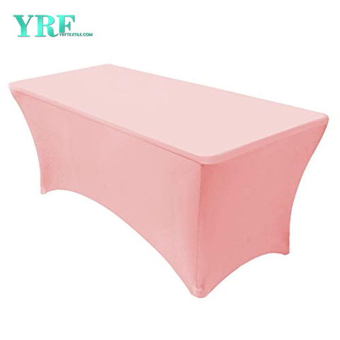 Rechteckige Spandex-Tischdecken Rosa 8ft reines Polyester knitterfrei für Klapptische