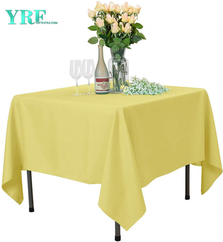 Quadratische Tischdecke Reines Gelb 54x54 Zoll reines 100% Polyester knitterfrei für Hotel