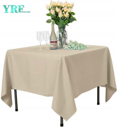 Quadratische Tischdecke Pure Beige 54x54 Zoll reines 100% Polyester knitterfrei für Partys