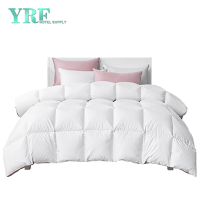 100 % Baumwolle, weißer, übergroßer, weicher Hotel-Bettdeckeneinsatz mit Queensize-Bett