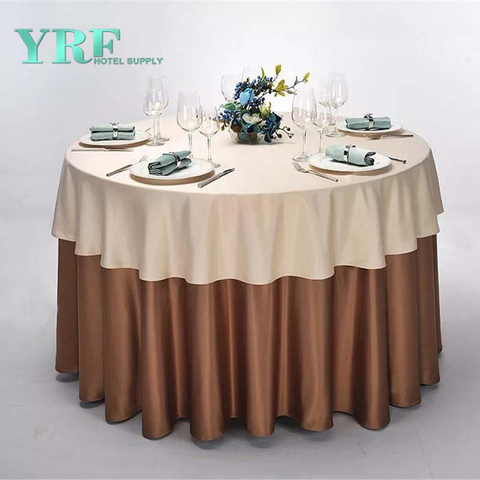 YRF Hotel Supply Resort Round Table Cloth Coffee plain