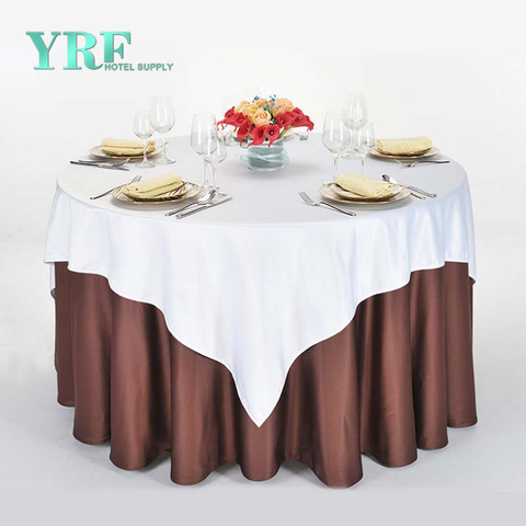 YRF Custom Party Round Table Cloth Brown Yarn Dyed