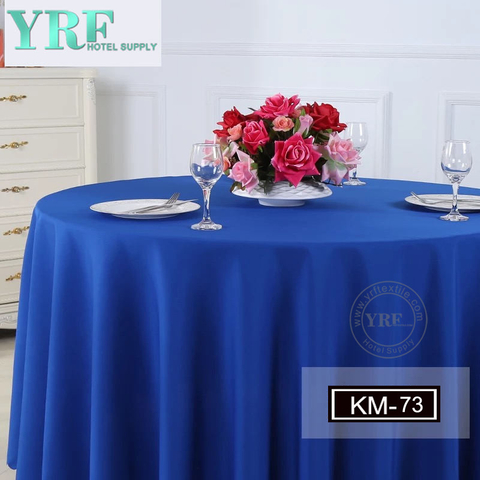 YRF Cheap 5 Star Hotel Solid Color 132" Round Wedding Table Cloth