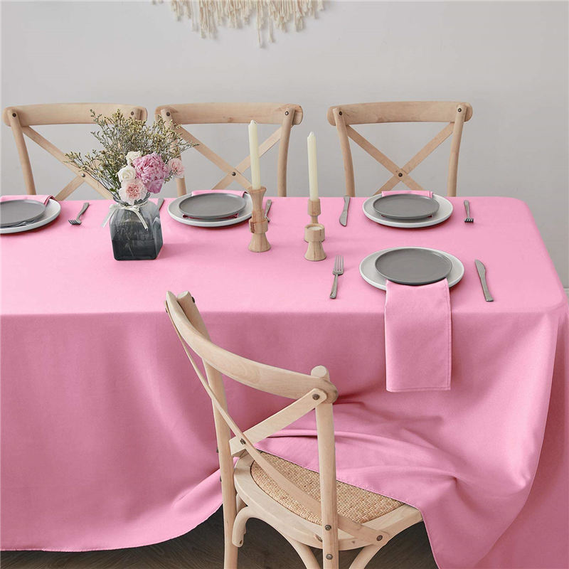 Rechteckige Tischdecken Pure Pink 70x120 Zoll 100% Polyester knitterfrei für Hochzeiten