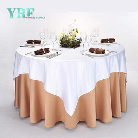 YRF China Factory Apartment Round Table Cloth Chocolate plain