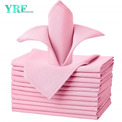 Servietten Tücher Pure Pink 17x17 Zoll reines 100% Polyester Waschbar und wiederverwendbar für Hochzeiten