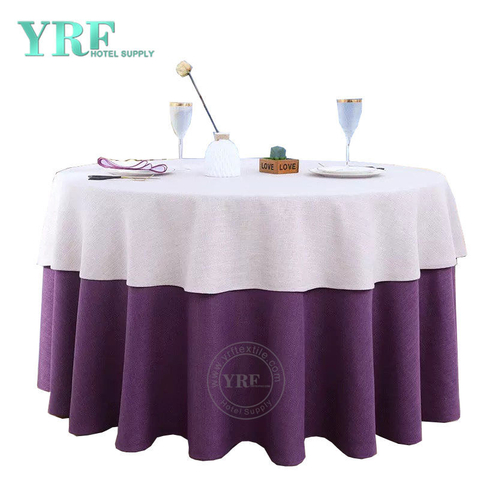 YRF Table Cover 5 Star Hotel Birthday 8ft linen Polyester Round