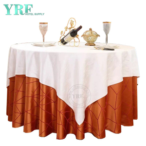 YRF Runde Tischdecken 70 Zoll Orange Polyester Waschbar Faltenfrei Für Restaurant