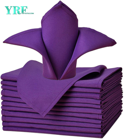Dinner Serviette Pure Purple 17x17 Zoll reines 100% Polyester waschbar und wiederverwendbar für Hotel