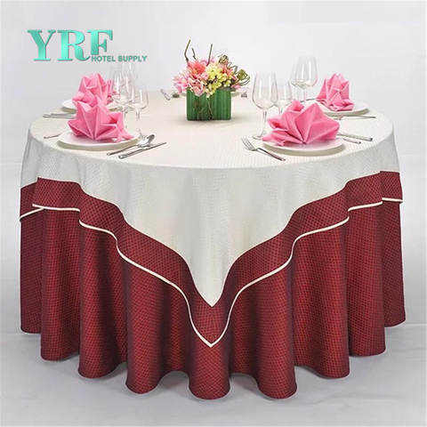 YRF Customized Birthday Square Table Cloth Wine red Plain Dyed