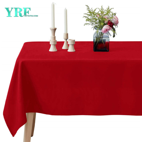 Rechteckige Tischdecke Reines Rot 90x132 Zoll 100% Polyester Faltenfrei für Restaurant