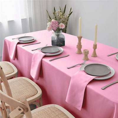 Rechteckige Tischdecken Pure Pink 70x120 Zoll 100% Polyester knitterfrei für Hochzeiten