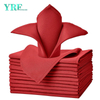 Stoffservietten Pure Red 17x17 Zoll 100% Polyester Waschbar und Wiederverwendbar für Restaurant