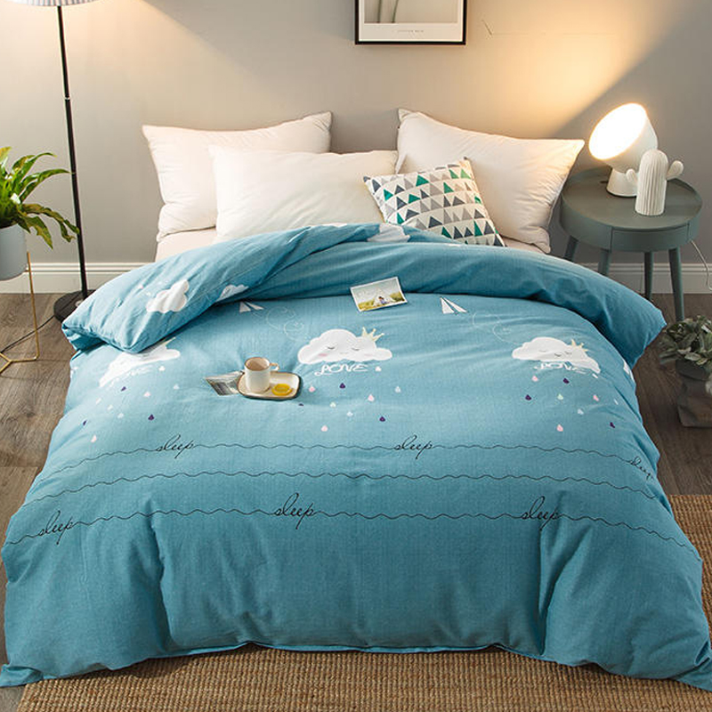Hochwertiges Bettwäsche-Set aus Baumwollstoff, bequem für Einzelbett