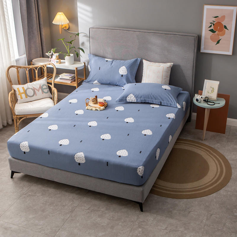 Bequemes Spannbettlaken mit tiefen Taschen, 4-teiliges Bettwäsche-Set