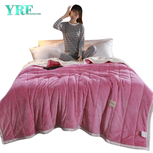 Modernes Design Fleece-Decken in sehr weichem Rosa für King Size