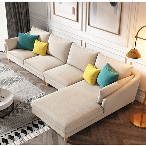 Fabrikbedarf Kleine Wohnung Massivholz-Sofa mit Stoffbezug