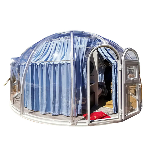 Luxuskuppel mit Vorhang transparente hochwertige Resorthäuser