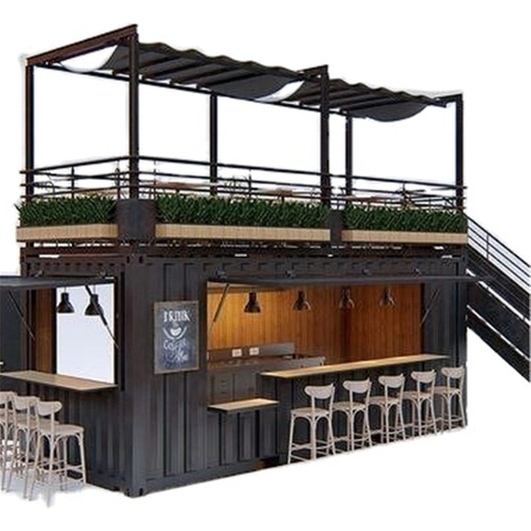 Erweiterbarer Luxus-Container-Café-Shop zum niedrigsten Preis