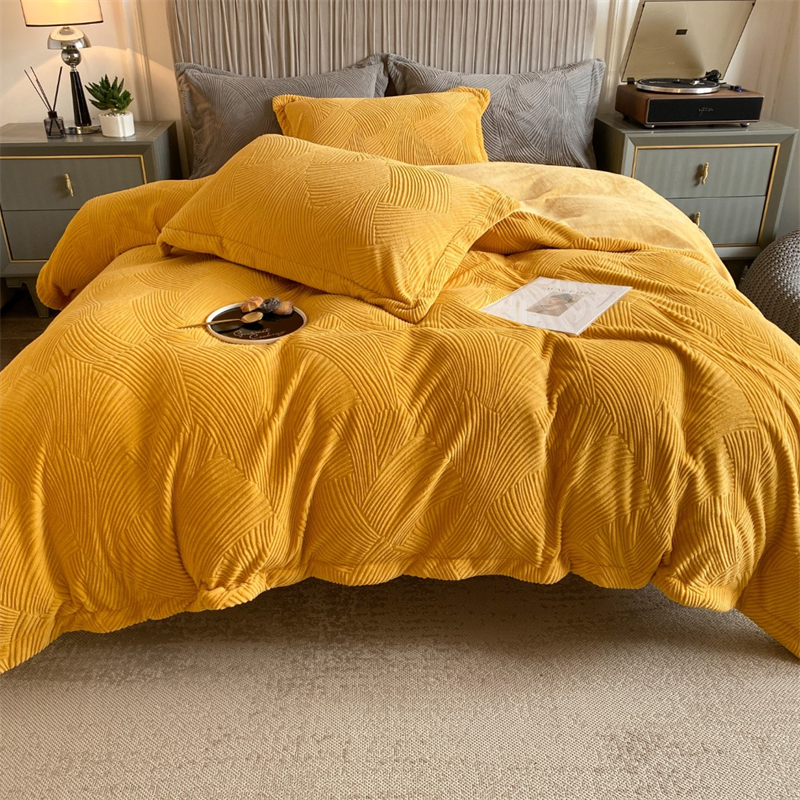 Bestseller und neues Design Komfortabler Milchsamt 6-teiliges Bettlaken-Set für den Winter